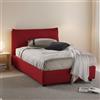 Dmora Talamo Italia - Letto Piazza e Mezza Claudia, Letto Contenitore con Rivestimento in Tessuto, 100% Made in Italy, Apertura Frontale, Adatto per Materasso Cm 120x200, Bianco