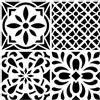 Artemio Piastrella Cemento Floreale Stencil Home Decorazione, Plastica, Multicolore, 30 x 30 x 1 cm