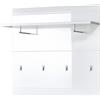 GERMANIA DIE MÖBELMACHER GW-Adana Pannello attaccapanni, MDF, truciolare, Bianco, 96 x 90 x 30 cm