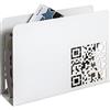 HAKU Portagiornali Bianco, Metallo - Dim. L 35 cm x A 26 cm x P 10 cm, Stile Moderno