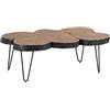 Wohnling Scilla J01 Tavolino, Legno Massello / Metallo, Acacia / Nero