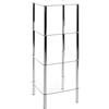 HAKU Scaffale cromo, Metallo, vetro di sicurezza - Dim. L 39 cm x A 107 cm x P 39 cm, Stile Moderno