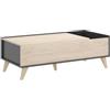 DEKIT GRUPO RIMOBEL Tavolino da caffè con piano sollevabile, in legno, 99 x 60 x 41 cm