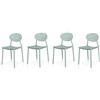KONTE.DESIGN Set di 4 sedie BANG LAMPHU minimal in polipropilene Grigio