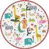 Vilber Kids, Tappeto Vinile per Bambini Giungla Colore 10 Diametro 65 cm