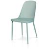KONTE.DESIGN Set di 4 sedie VICTORIASTADT in polipropilene Grigie