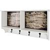 HAKU Appendiabiti da Parete Motivo, Vintage, MDF, Metallo - Dim. L 76 cm x A 40 cm x P 15 cm, Stile Industriale
