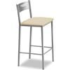 ASTIMESA Sgabello alto da cucina, 70 cm, finta pelle beige