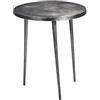 M2 Kollektion HomeTrends4You Casandra - Set di 1 tavolino da salotto, in metallo, grigio, diametro 40 cm, altezza 46 cm