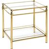 HAKU Möbel Tavolino ottone placcato, Metallo, vetro di sicurezza - Dim. L 52 cm x A 53 cm x P 42 cm, Stile Contemporaneo