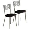 ASTIMESA SCMCNE Due sedie da Cucina, Metallo, Nero, Altura de asiento 45 CMS