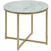 AC Design Furniture Tavolo angolare, colore: Bianco