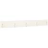 HAKU Möbel Appendiabiti bianco, Legno massiccio, MDF - Dim. L 82 cm x A 10 cm x P 2 cm, Stile Industriale