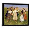 kunst für alle 'Immagine incorniciata di Hans Thoma Bambini danzanti, Stampata nel Quadro Immagini Fatti a Mano di Alta qualità, 70 x 50 cm, Nero Opaco