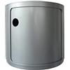 Kartell Componibili Contenitore, Elemento tondo, ABS, Silver, 42 x 42 x 38.5 cm, Alto