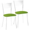 ASTIMESA SCMGVE Due sedie da Cucina, Metallo, Verde, Altura de asiento 45 CMS