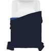 Italian Bed Linen TRAPUNTINO ESTIVO ELEGANT NO STIRO - Made in Italy - Copriletto Singolo 170x270 cm in Morbida Microfibra - Tinta Unita - DoubleFace - Trapunta 100 g - Blu Scuro/Royal