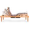 Marcapiuma Rete a Doghe Motorizzata Singola 80x190 alta 35 cm Modello Nature Med Legno di Faggio Naturale con Telecomando Senza Fili Regolazione Lombare 4 Piedi Ortopedica Made in Italy