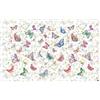 vilber Kids Farfalle Tappeto, vinile, Multicolore, 75 x 120 x 0.2 cm