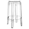 Kartell Charles Ghost Sgabello, Set da 2, Cristallo, H. 65