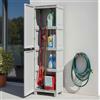 Dmora - Armadio da esterno Liegi, Mobile outdoor, Armadio per lavanderia multiuso, 100% Made in Italy, Grigio chiaro, 50x39h172 cm