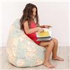 Vilber, Pouf PERA XL, ergonomico e modellabile 80 x 130 cm. Imbottitura 260 litri Tessuto stampato impermeabile e antimacchia per uso interno ed esterno. Collezione WORLD