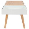 One Couture Tavolino, MDF, Bianco/Naturale, 90 x 45 x 40