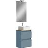 Baikal Maia, Melammina 16 mm Ceramica Specchio Mobili da Bagno con lavabo, Blu Oceano, 50 X 60 X 30