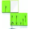 HAKU Möbel Set appendiabiti verde, Metallo, specchio - Dim. L 15 cm x A 15 cm x P 6 cm, Stile Moderno