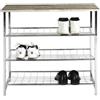 HAKU Scarpiera Cromo, Rovere Tartufo, MDF, Metallo - Dim. L 86 cm x A 81 cm x P 28 cm, Stile Moderno