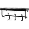 HAKU Möbel Appendiabiti da parete nero, metallo - Dim. L 42 cm x A 19 cm x P 16 cm, Stile Moderno