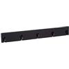 HAKU Möbel Appendiabiti nero, Legno massiccio, MDF - Dim. L 82 cm x A 10 cm x P 2 cm, Stile Industriale