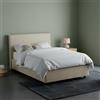 Talamo Italia Dmora Letto Piazza e Mezza 135x205 cm Beige Materasso Incluso Sfoderabile, Contenitore Made in Italy
