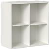 Iconico Home QBE Cubo da parete 4 vani a giorno, Ingresso, Soggiorno, Camera da letto, Cameretta ragazzi, Studio, 75x35xh75 cm, Bianco