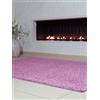 Benuta Swirls Shaggy - Tappeto a Pelo Lungo, in Fibra Sintetica, Privo di Sostanze nocive, Fibra Sintetica, Rosa, 80 x 150 cm
