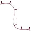Kartell Bookworm Mensola da Parete, 7 Reggilibri, PVC, Rosso Vino