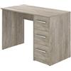 Amazon Basics Scrivania moderna per ufficio a casa, per computer, con 3 cassetti, facile montaggio, 56 x 110 x 73,5 cm, colore rovere