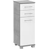 Schildmeyer Nitro credenza 136973, materiale legno, grigio pietra/bianco opaco, mobile midi