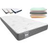 ZZ DON DESCANSO Don descanso MULHACEN Materasso Letto a Scomparsa, Memory Foam, Grigio, 105x200 cm