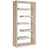 Fashion Commerce Libreria Divisorio Bilbao Natural in MDF e Vetro, 90 x 35 x 180 cm