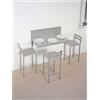 ASTIMESA Tavolo da cucina da parete multiposizione grigio 50 x 90 cm