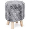 Fashion Commerce Sgabello Braid, Grigio Chiaro, Diametro 32