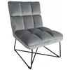 KONTE.DESIGN Poltrona Lizzie Velluto, Grigio