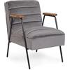 Fashion Commerce Poltrona Octav Grigio Scuro