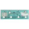 DONREGALOWEB Appendiabiti da Parete da Bagno in Vetro con 4 pomelli in Metallo di Colore Azzurro Celeste, 36x12x3 cm