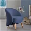 Dmora Talamo Italia - Poltrona Annarella, Poltrona di design da salotto, 100% Made in Italy, Poltroncina relax in tessuto imbottito, Cm 70x60h80, Blu