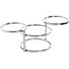 HAKU Möbel Tavolo da caffè cromo, Metallo, vetro di sicurezza - Dim.: L 58-140 cm x A 43 cm x P 50 cm, Stile: Moderno