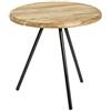 HAKU Möbel Tavolino, legno massello, rovere nero, Ø 40 x H 40 cm