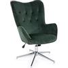 Fashion Commerce Poltrona Farida Velluto Verde