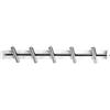 HAKU Möbel Appendiabiti cromo, bianco, metallo - Dim. L 60 cm x A 10 cm x P 10 cm, Stile Moderno